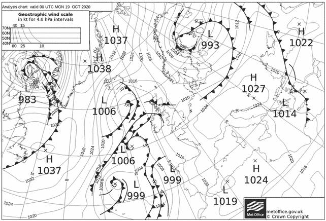 meteo 19 ottobre