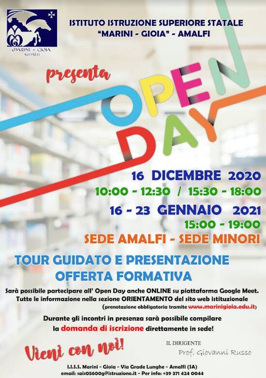 Open Day Liceo Marini di Amalfi