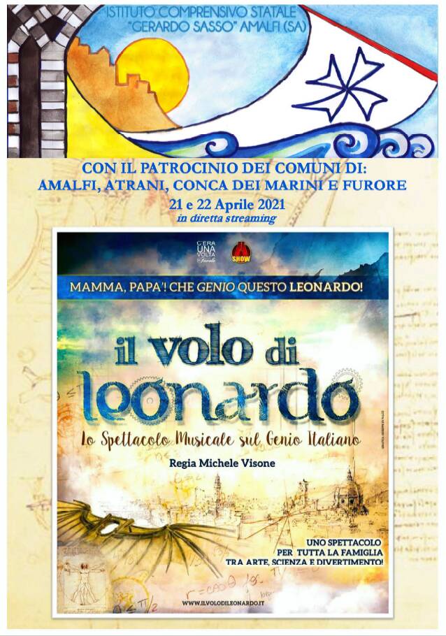 Amalfi, Atrani, Conca dei Marini e Furore patrocinano lo spettacolo musicale: "Il volo di Leonardo"