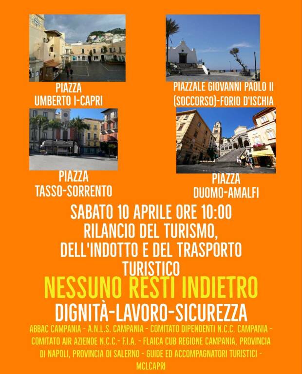 Amalfi, il 10 aprile la manifestazione dei lavoratori: “Stanchi di essere ignorati! Vogliamo lavorare con dignità, diritti e sicurezza!”